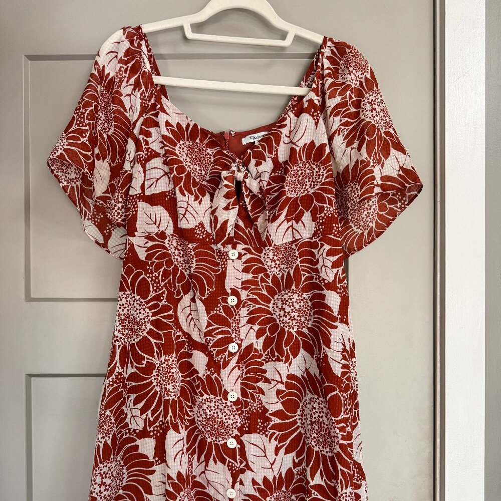 Madewell Mini Dress Rust Orange